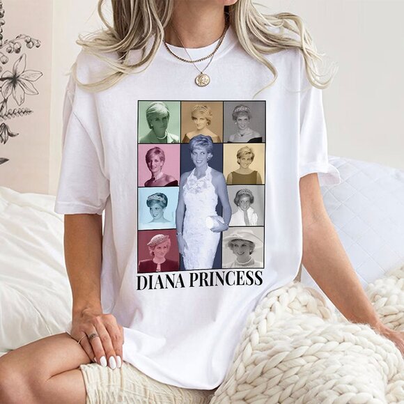 Princess Diana Eras Tour Parody Funny Pop Culture Royal Tribute T-Shirt 166 - Picture 1 of 5